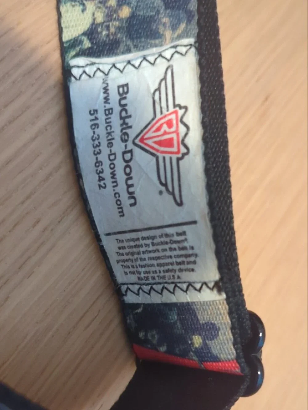 Buckle-Down The Walking Dead 'All Infected' Seatbelt-Style Belt - Black/Red/Blue